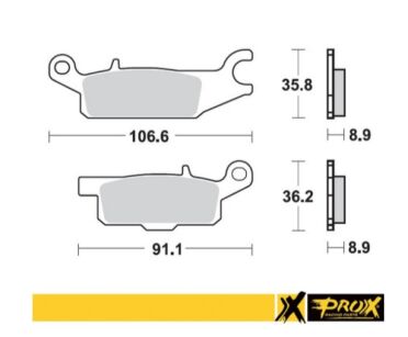 Klocki hamulcowe tył lewy PROX KH445 Yamaha