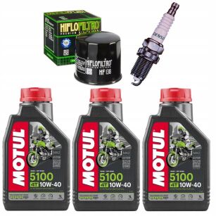 Zestaw serwisowy olej Motul, filtr, świeca do quada SUZUKI LT-A 700 X KINGQUAD
