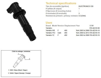 Cewka zapłonowa (fajkocewka) DZE 4113-01 Yamaha