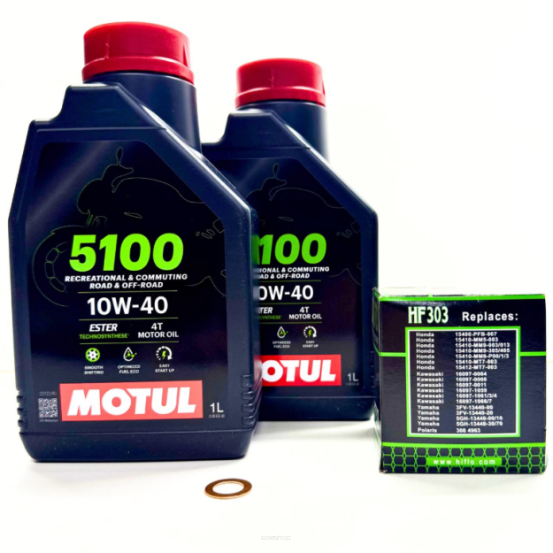 Zestaw Serwisu Olejowego Motul Filtr YAMAHA YFM 660 F GRIZZLY