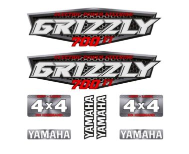 Zestaw naklejek kolor srebrny Yamaha