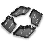 Komplet 4 bagażników ODES 850 1000 2025 aluminiowe czarne 4 mm - 2