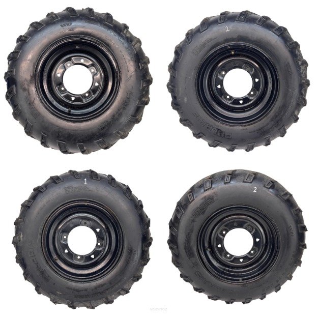 Komplet Felg z Oponami Polaris  12×6 (przód) / 12×8 (tył)