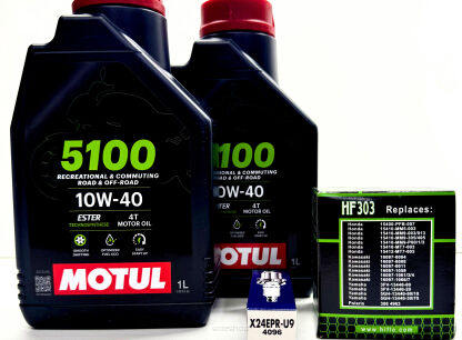 Zestaw Serwisu Olejowego Motul Filtr Świeca YAMAHA YFM 660 R RAPTOR