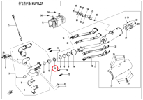 Uszczelka wydechu CFMOTO CForce 450 520 850 1000 GOES OEM 9AWA-021003-00002 - 2