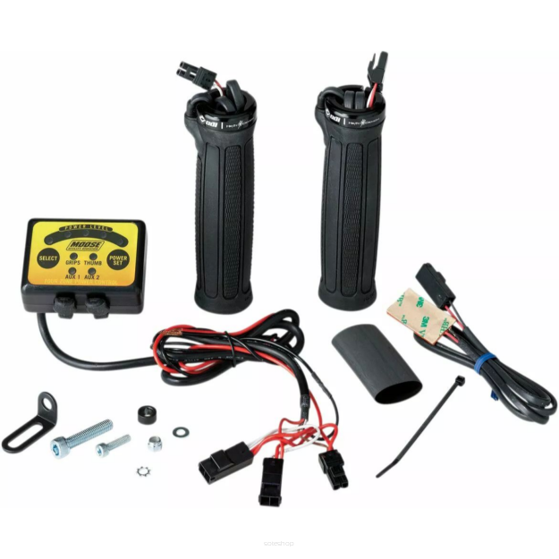 Podgrzewane manetki z kciukiem Moose Utility z panelem sterującym 12,5 cm