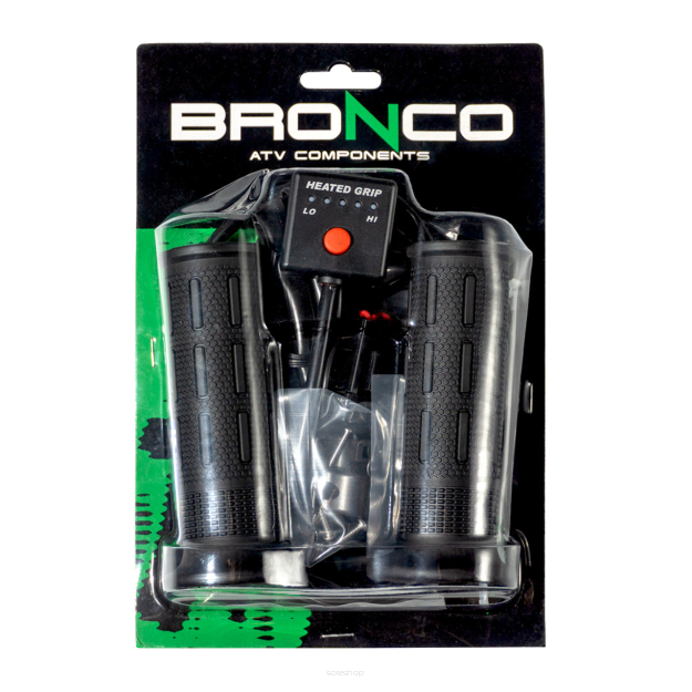 Manetki podgrzewane BRONCO ATV QUAD podgrzewacz kciuka czarny sterownik