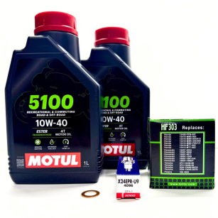 Zestaw Serwisu Olejowego Motul Filty Świeca YAMAHA YFM 660 F GRIZZLY