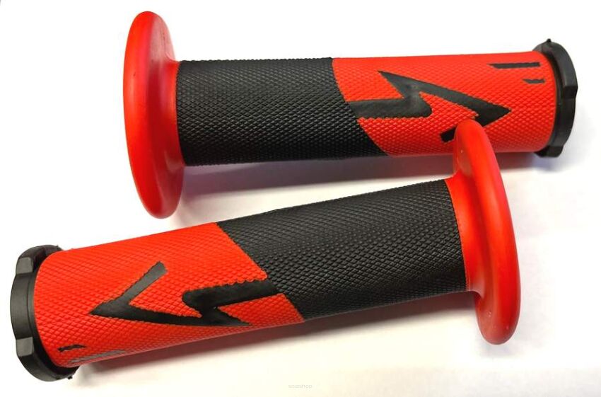 Manetki gumowe ATV czarno-czerwone 22 mm