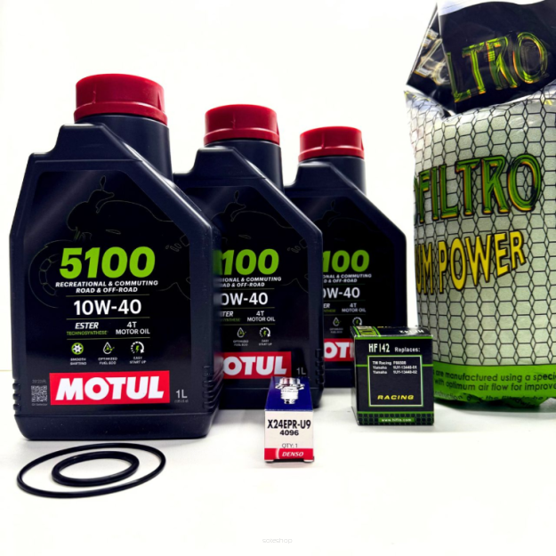Zestaw Serwisu Olejowego Motul filtry świeca YAMAHA YFM 350 R RAPTOR